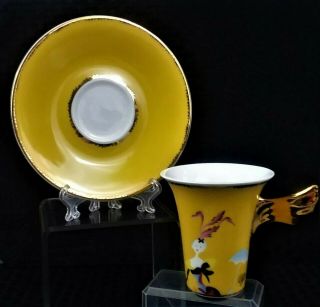 Vintage Collectible Yusui Porcelain Teacup And Saucer Unique