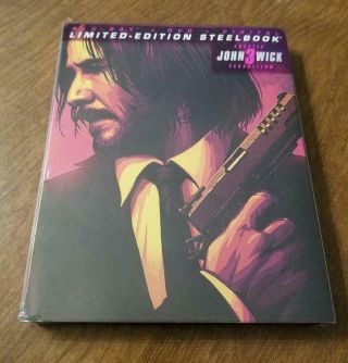 John Wick 3 Parabellum Target Steelbook Blu - Ray Dvd Digital Rare Only 15,  000