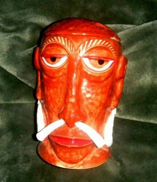 Rare Nr 1965 Mr Bali Hai Headhunter Figural Tiki Mug Bar Hawaiian