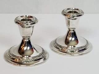Gorham Sterling Candlestick Pair Weighted Polished