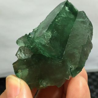 Rare Natural Cubic Green Fluorite Quartz Crystal Mineral Specimen Healing 72g