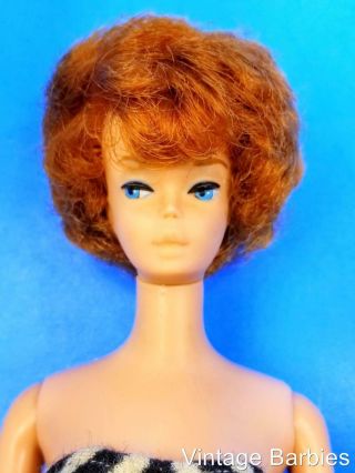 Rare 1st Issue Titian Bubble Cut Barbie Doll 850 W/oss - Vintage 1960 