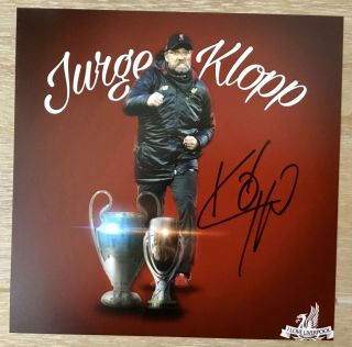 Rare Jurgen Klopp Liverpool Fc Hand Signed Photo
