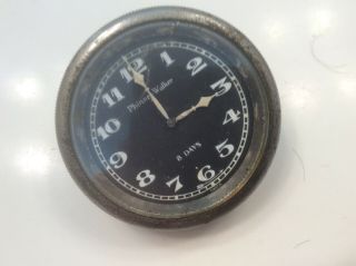 Antique Car Clock Phinney Walker Keyless Wind Set,  Ticks Has Bracket (model T)