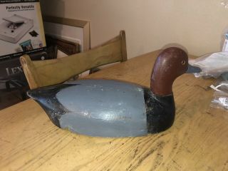 Old Hand Carved Mason Standard Grade Glass Eye Mallard Drake Wood Duck Decoy 3