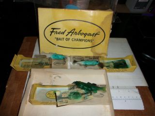 Fred Arbogast Dealer Box Little Lil Bass Vintage Very Rare Check Odd