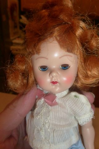 Vintage Vogue Doll Ginny Red Hair 1955 Walker Molded Lashes