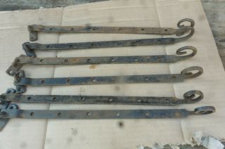 X6 Vintage Wrought Iron Window Latches With Rats Tails