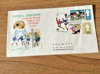 1966 World Cup England Cover Fdc Coupe Du Monde Very Rare Issue