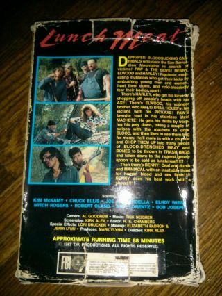 Lunch Meat VHS Rare Horror Big Box Gore SOV 3