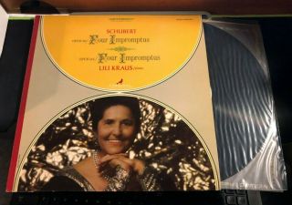 Lili Kraus Schubert 4 Impromptus Opus 90 & 142 Rare Vanguard Cardinal Lp 10031