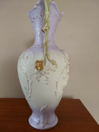 Royal Wettina Vase Urn Antique,  Austria BH Mark,  Hand Painted Porcelain Floral 2