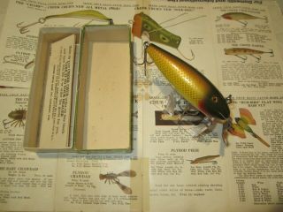 Vintage Fishing Lure Creek Chub Wiggler Golden Shiner Rare
