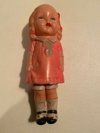 Vintage Shirley Temple Baby Rattle Rare Celluloid Jingler