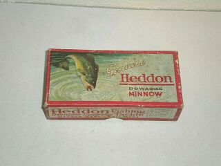 Vinatge Heddon Dowagiac Lure Box Only Down Leaping Bass For A Zig Wag Lure 8302
