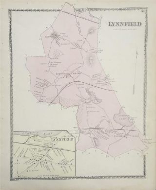Antique Map Lynnfield,  Ma - Dg Beers Atlas Of Essex County Ma 1872