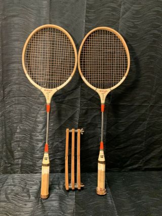 Vintage Wilson Zephyr Badminton Set Racket Racquet 1960’s Badmitton Rare