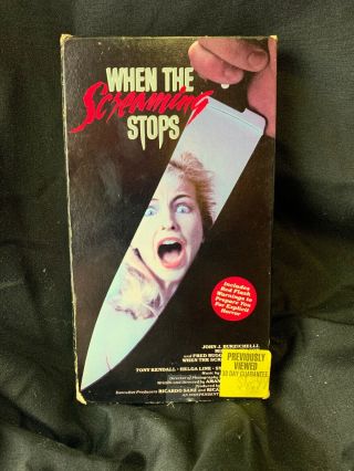 When The Screaming Stops Vintage 1974 Vhs B Movie Rare Horror Rws Blockbuster