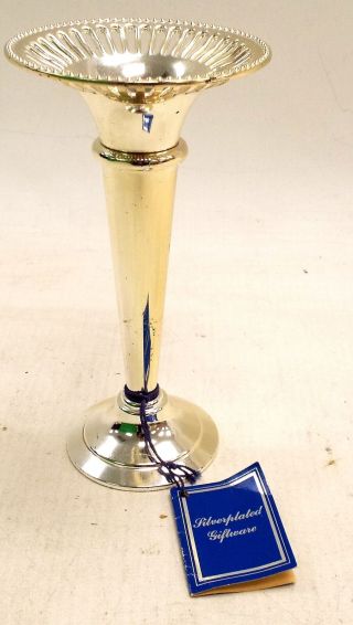 Vintage 14cm Tall Silver Plated Gift Ware Candle Stick Holder With Tags - E37