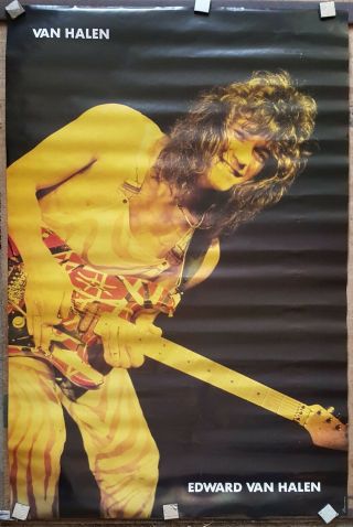 Eddie Van Halen Poster 1980 Approx 23 X 34 1/2 Rare