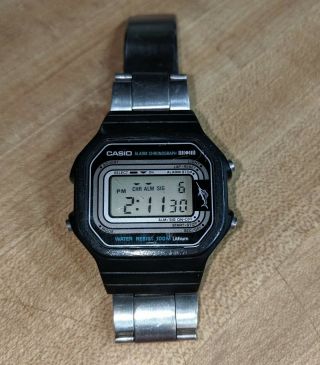 Vintage Casio Marlin Mens 200m Lcd Digital Watch W - 200 180