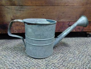 Vintage Galvanized Metal Watering Can Sprinkler Spout Rustic Farmhouse Collectab