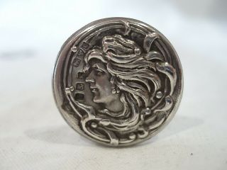Hat Pin Art Nouveau Sterling Silver Chester 1903