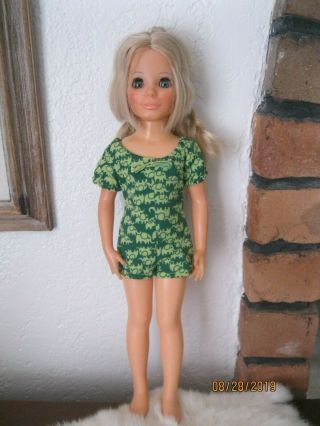 Vintage 1971 Ideal Blonde Kerry Grow Hair Doll From Crissy Family