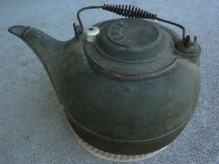 Vintage Antique Cast Iron Tea Kettle Erie No.  9