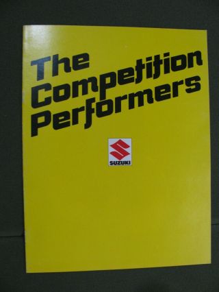1980 Suzuki Competition Performers Motorcycle Sales Brochure Rare Rm400,  Rm100,