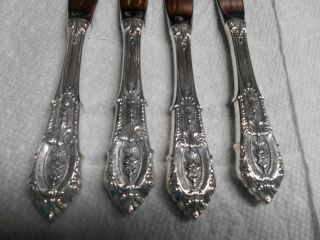 4 Wallace Rose Point Sterling Handled 9 1/8 