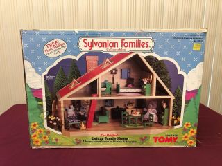Sylvanian Families Calico Critters Vintage Deluxe House With Furniture Very Rare