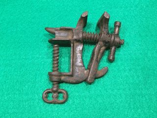 Vintage Antique Small Mini Vice Bench Clamp