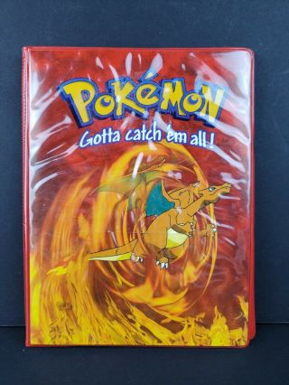 Vintage 2000 Pokemon Trading Card Game Toy Site Red Charizard Binder Rare