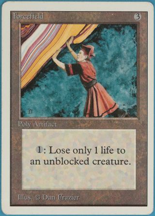Forcefield Unlimited Heavily Pld Artifact Rare Magic Card (id 95450) Abugames