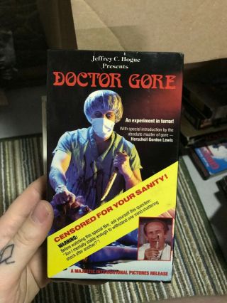 Doctor Gore Horror Sov Slasher Rare Oop Vhs Big Box Slip