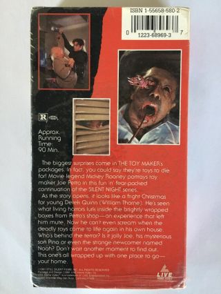 Silent Night Deadly Night 5 (The Toy Maker) vhs Rare Horror,  Mickey Rooney 2