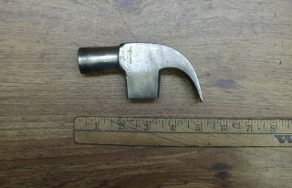 Antique C.  Hammond 1lb.  1.  2oz Curved Claw Hammer Head,  4 - 11/16 ",  1 " Face,
