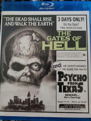 The Gates Of Hell / Psycho From Texas Rare Blu - Ray Lucio Fulci Linnea Quigley