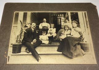 Rare Antique American Wyatt Family,  Kids & Toy Dolls Outdoor Cabinet Photo Us