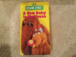 Sesame Street A Baby In My House Vhs Snuffleupagus Rare Htf