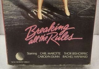 1984 Breaking All The Rules 80s Cult Rare Movie by World on VHS Video Tape 3
