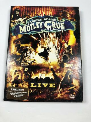Motley Crue Carnival Of Sins Dvd Out Of Print Rare 2 - Disc Set Concert Music Oop