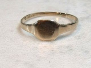 Antique Vintage 9ct Gold Signet Ring Marked T&b 9ct Not Scrap