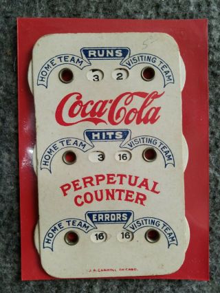 Extremely Rare Drink Coca Cola Baseball Perpetual Counter Read