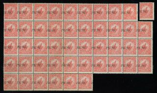 Fiume 1918 - 19 10,  2f Red Showing The Rare Variety Shifted Overprint (" Iume F ")