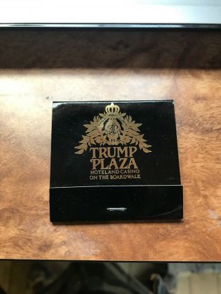 Rare Vtg Trump Plaza Hotel Casino Atlantic City Nj 80s Black Complete Matchbook