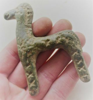 Circa 100bc - 100ad Ancient Romano - Celtic Bronze Horse Figurine Rare