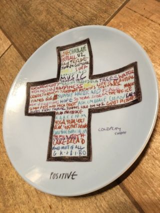Rare Coldplay " Positive " Whatever It Takes Plate Churchill Limited Edition