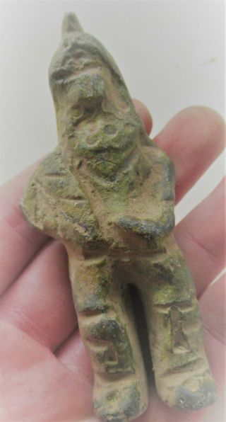 Circa 100bc - 100ad Ancient Romano - Celtic Bronze Soldier Statue Rare